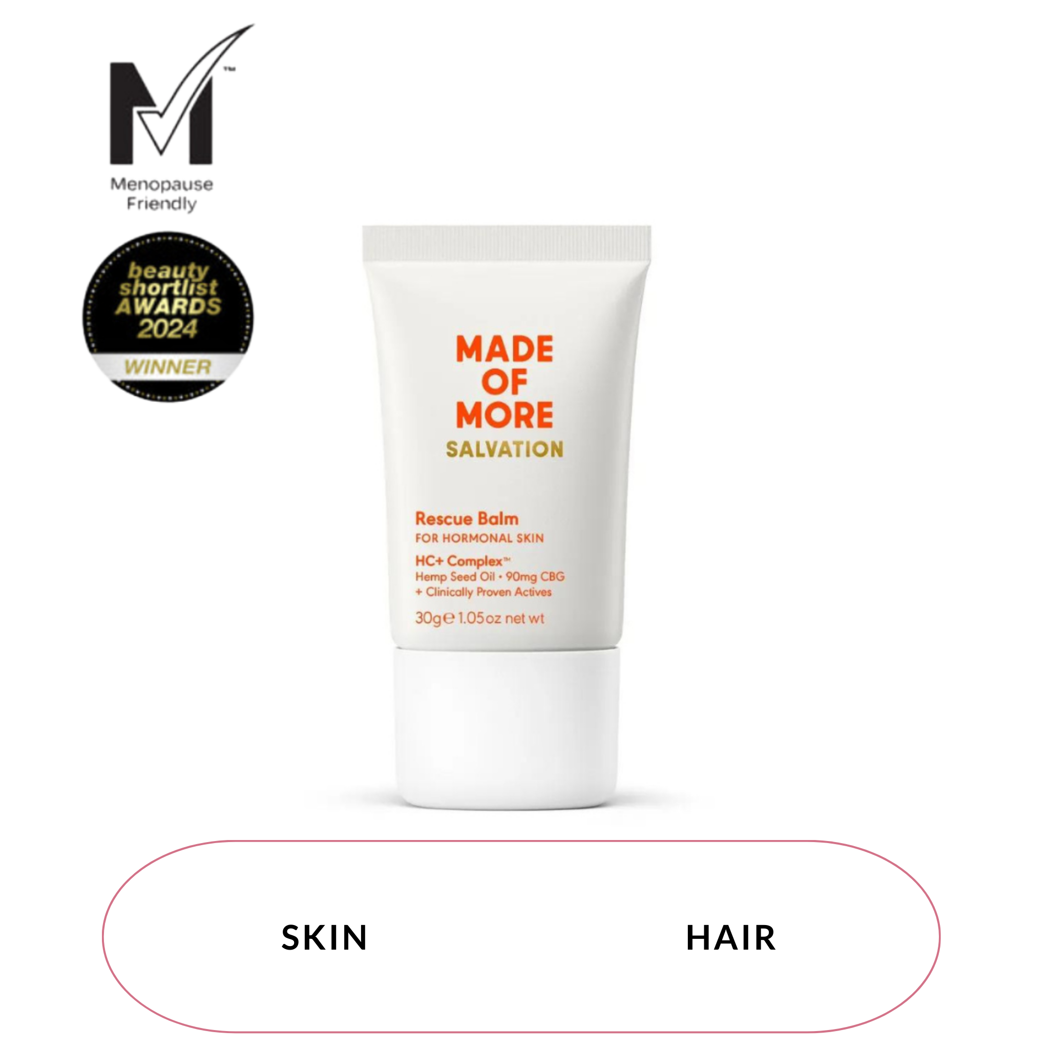 Made of More, Rescue Balm for Hormonal Skin, 30g